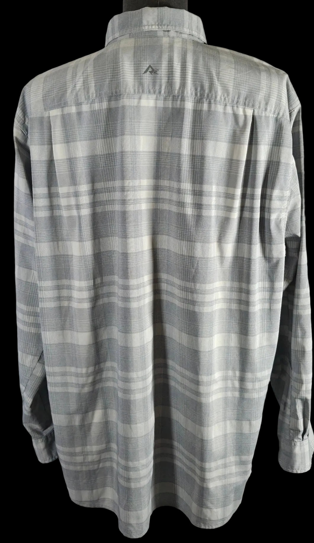 Ridgecut Toughwear Work Shirt Men’s 2XL Gray White Plaid Stretch