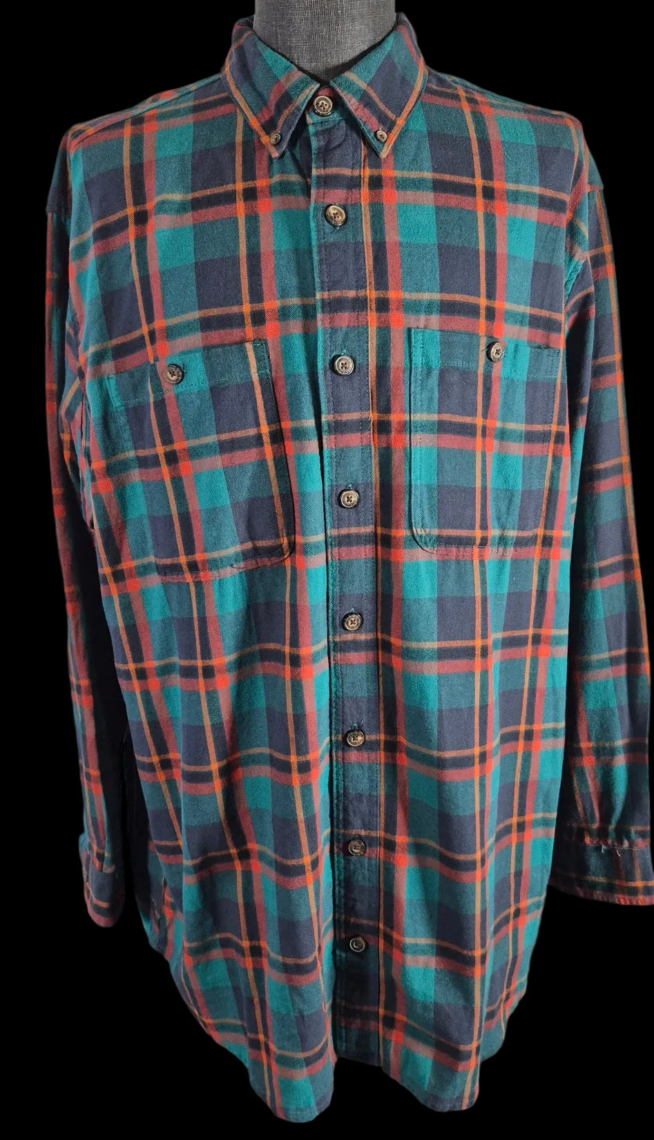 Duluth Trading Co. Plaid Flannel Shirt XL Tall Relaxed Fit