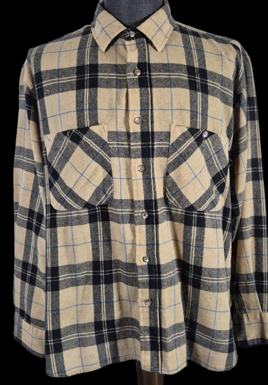 Vintage Arrow Dover Wool Blend Flannel Shirt Jacket Men’s XL Made in Korea