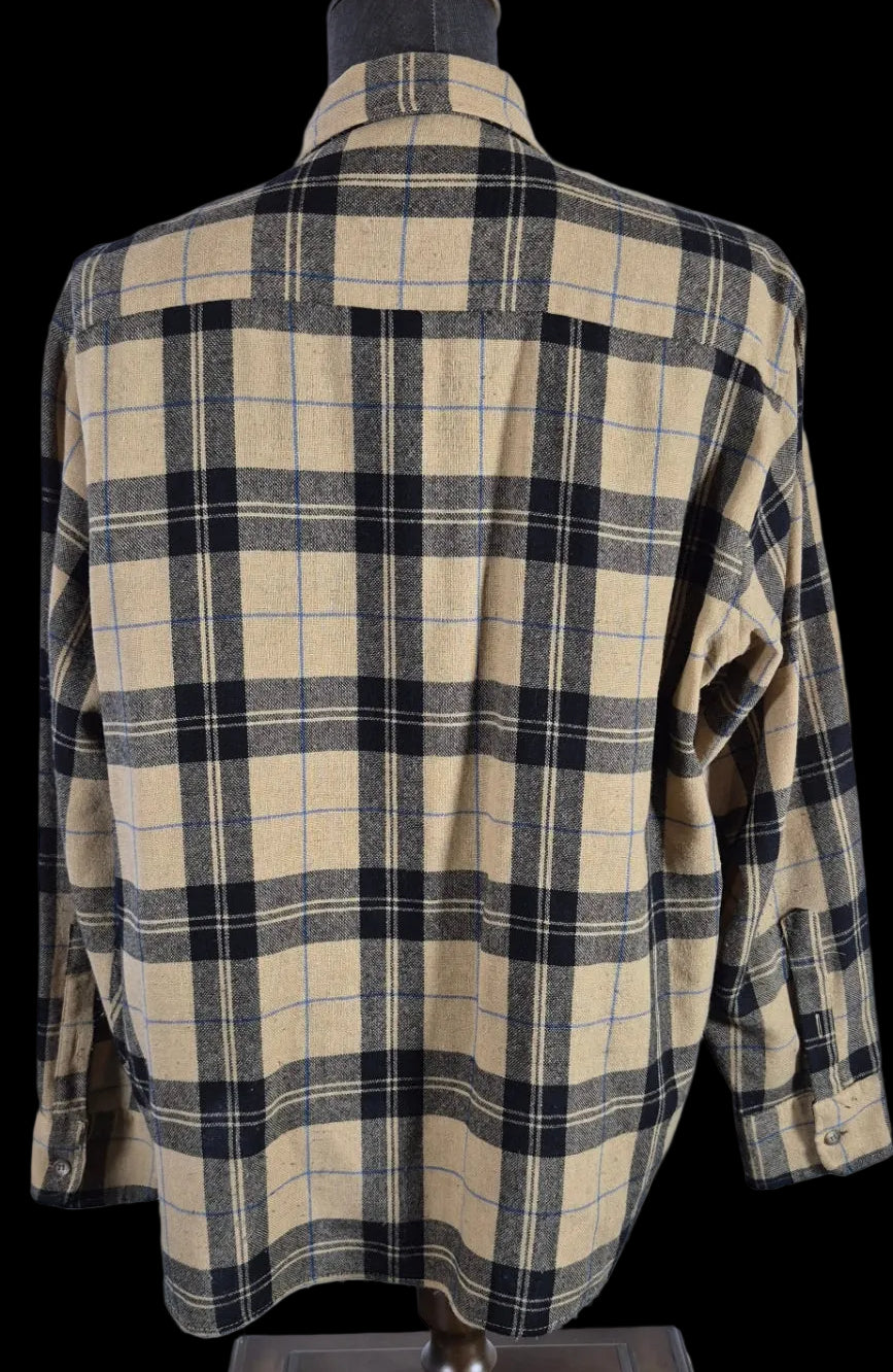 Vintage Arrow Dover Wool Blend Flannel Shirt Jacket Men’s XL Made in Korea