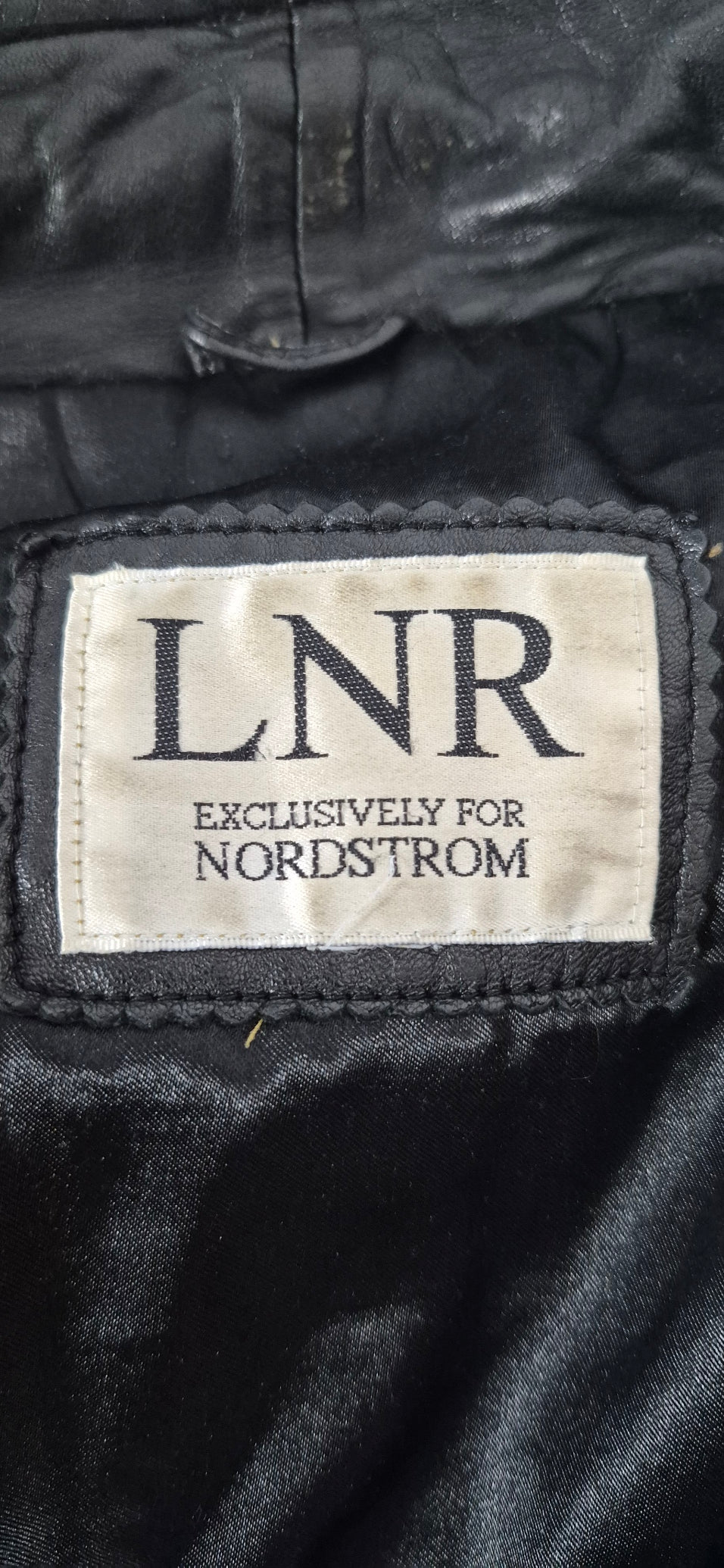 Vintage LNR for Nordstrom Black Leather Thinsulate Long Jacket XL 2XL