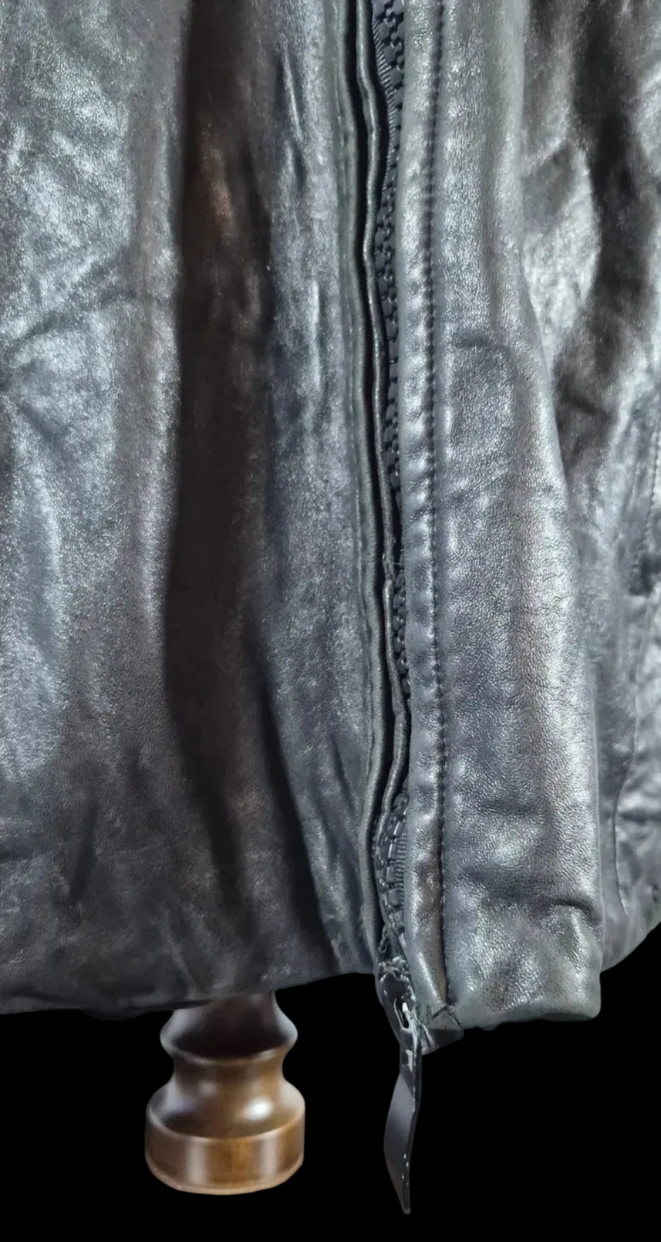 Vintage LNR for Nordstrom Black Leather Thinsulate Long Jacket XL 2XL