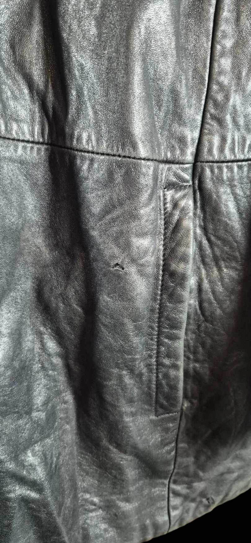 Vintage LNR for Nordstrom Black Leather Thinsulate Long Jacket XL 2XL
