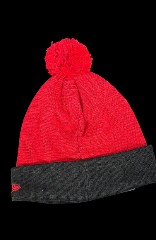 New Era Marvel Deadpool Pom Beanie — Red & Black | New With Tags
