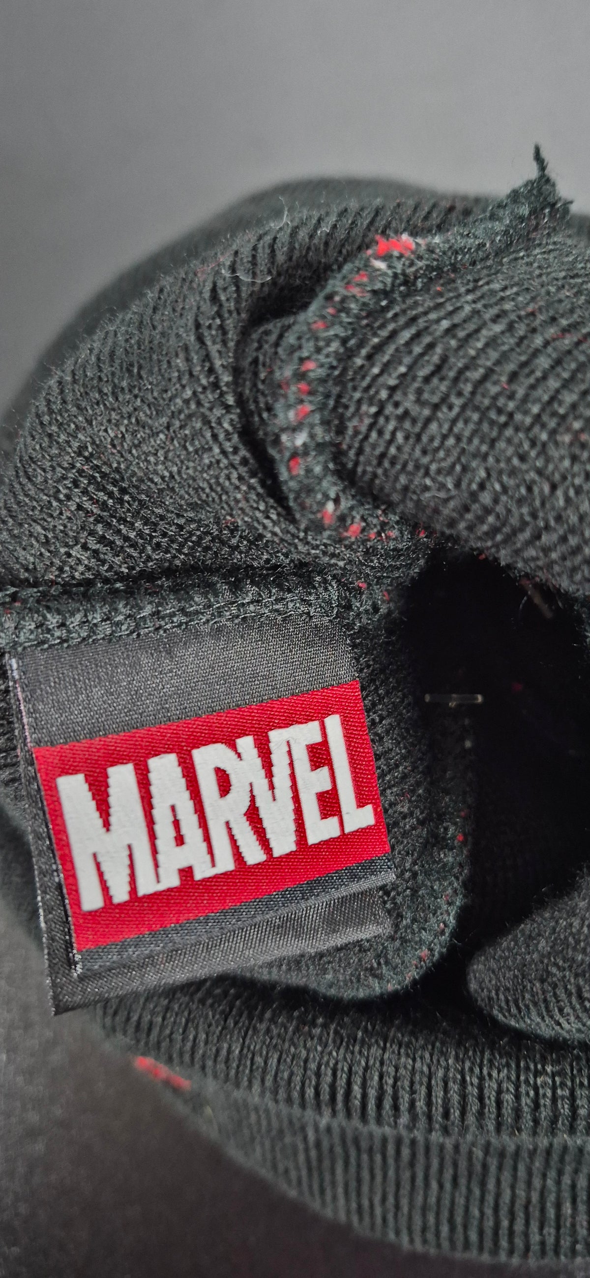 New Era Marvel Deadpool Pom Beanie — Red & Black | New With Tags