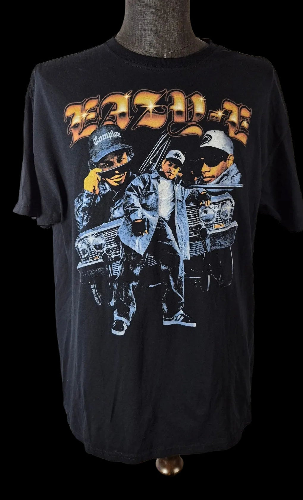 Eazy-E Graphic T-Shirt Men’s XL Black Hip Hop Rap Tee Compton NWA Style