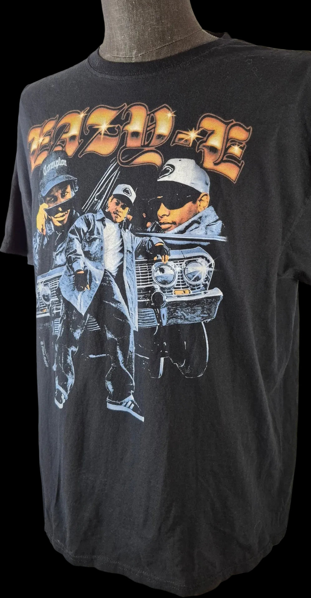 Eazy-E Graphic T-Shirt Men’s XL Black Hip Hop Rap Tee Compton NWA Style