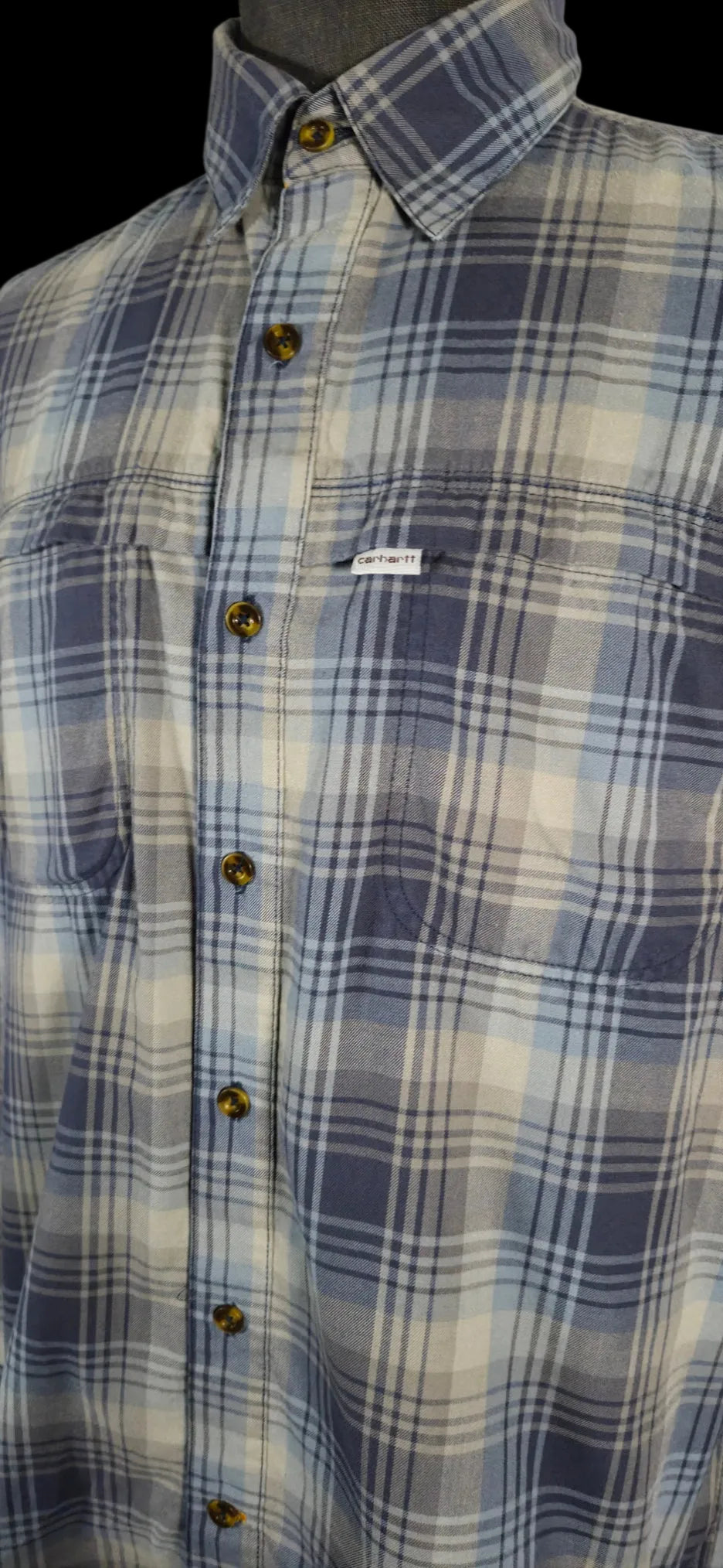 Carhartt Force Men’s Large Relaxed Fit Plaid Flannel Shirt – Fall 2015