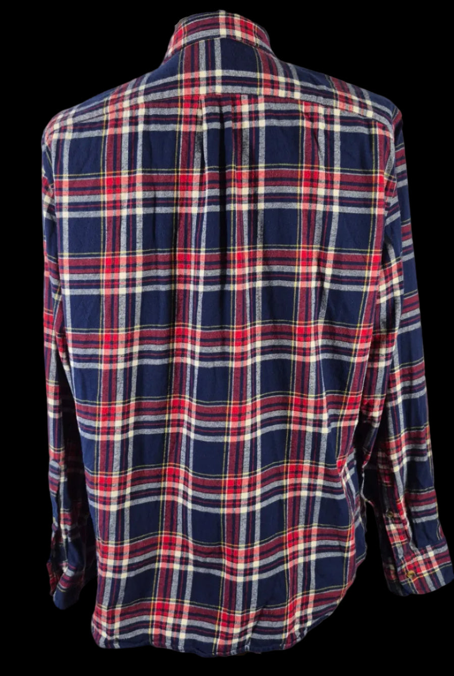 J.Crew Men’s Large Classic Fit Tartan Plaid Flannel Shirt – 100% Cotton