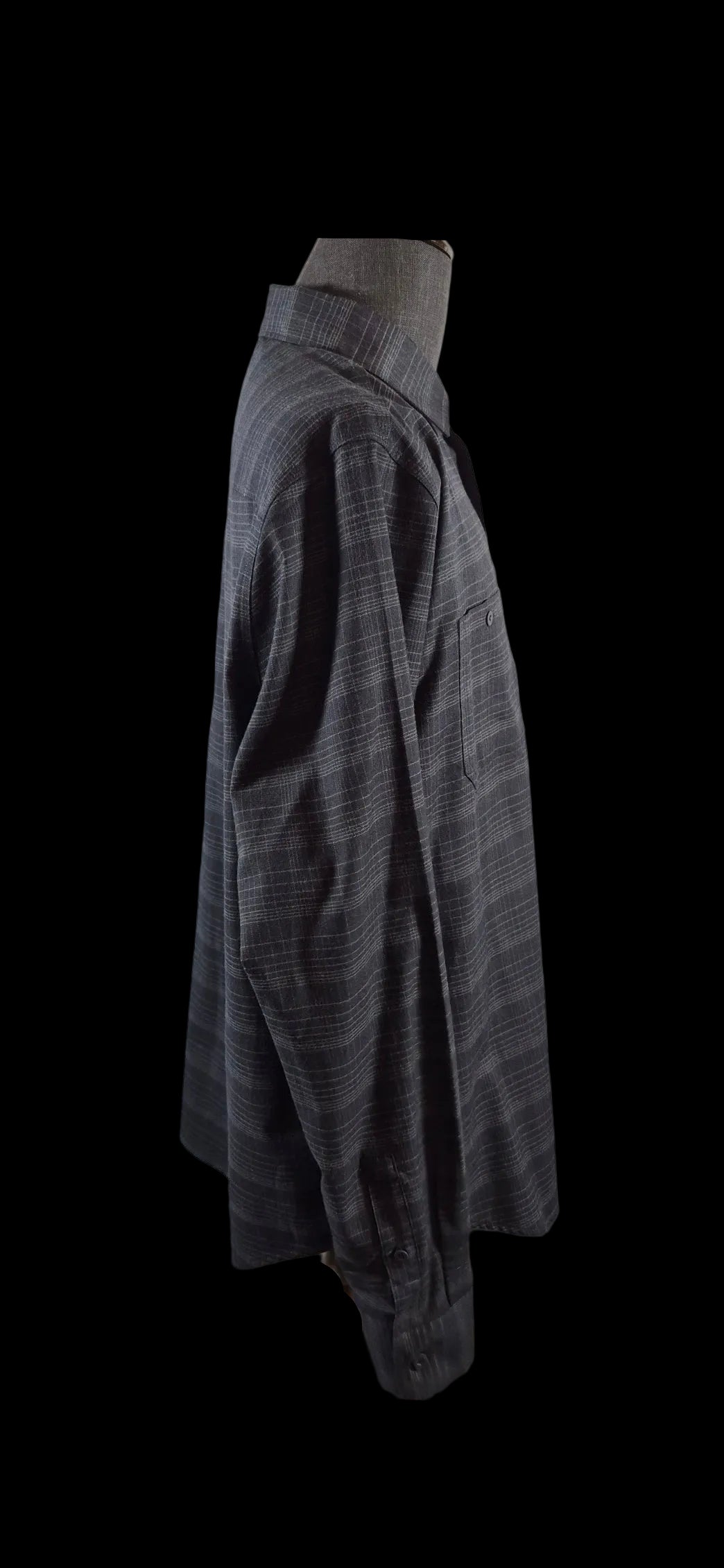 Mack Weldon Men’s XL Gray Plaid Performance Shirt Coolmax Thermolite Merino Wool