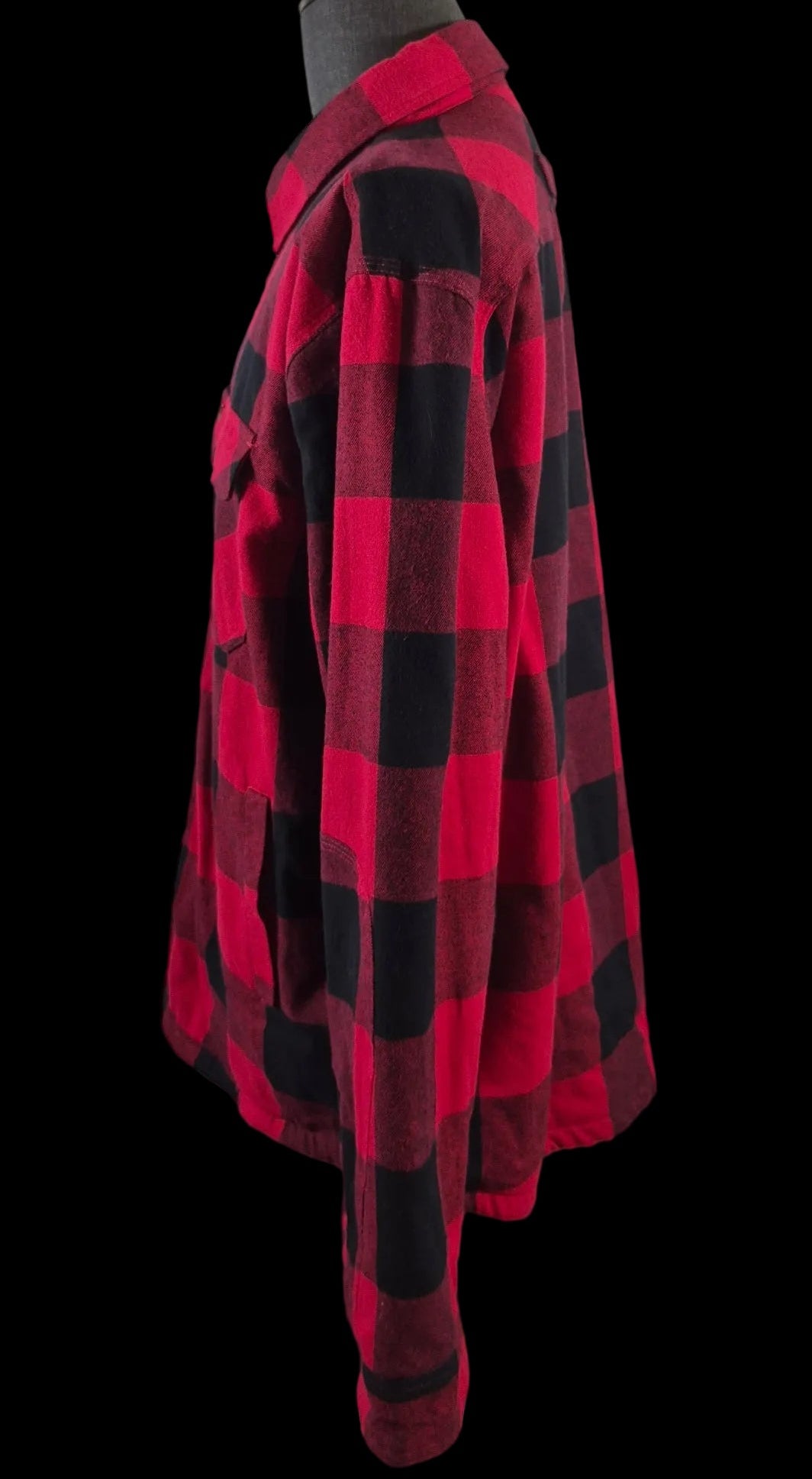 Smith’s Workwear Buffalo Plaid Shacket Men’s Large NWT Red Black Cotton