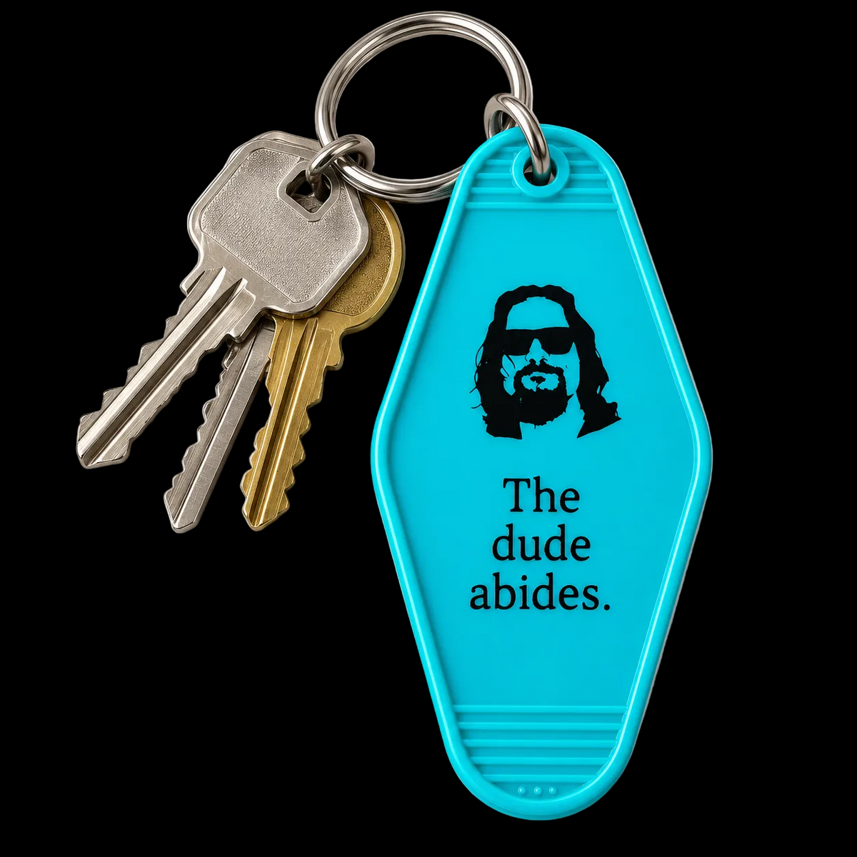 The Dude Abides Retro Motel Keychain | The Big Lebowski Inspired