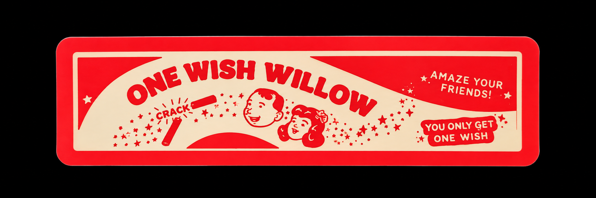 One Wish Willow 3x1 Vinyl Sticker – Obsession Movie Inspired Sticker