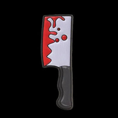 Bloody Cleaver Enamel Pin – 1" Horror Knife Novelty Pin