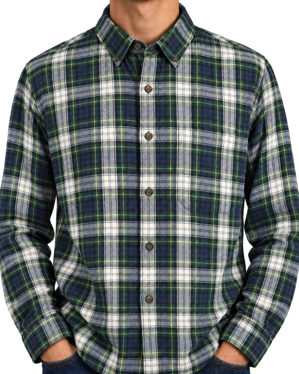 L.L.Bean Scotch Plaid Flannel Shirt XXL Tall Traditional Fit 100% Cotton