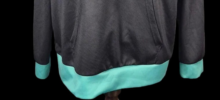 Fandomaniax Tanjiro Katana Hoodie — Black & Teal XL