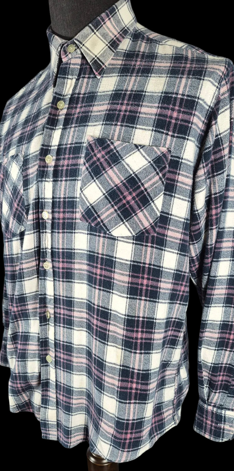 Vintage Lumber Jack Plaid Flannel Shirt Large Made in Yugoslavia