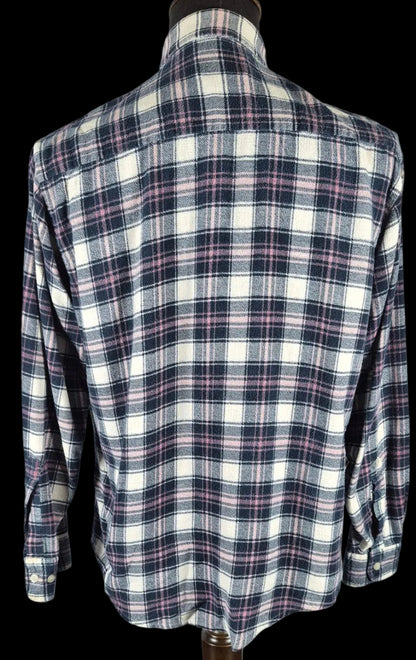 Vintage Lumber Jack Plaid Flannel Shirt Large Made in Yugoslavia