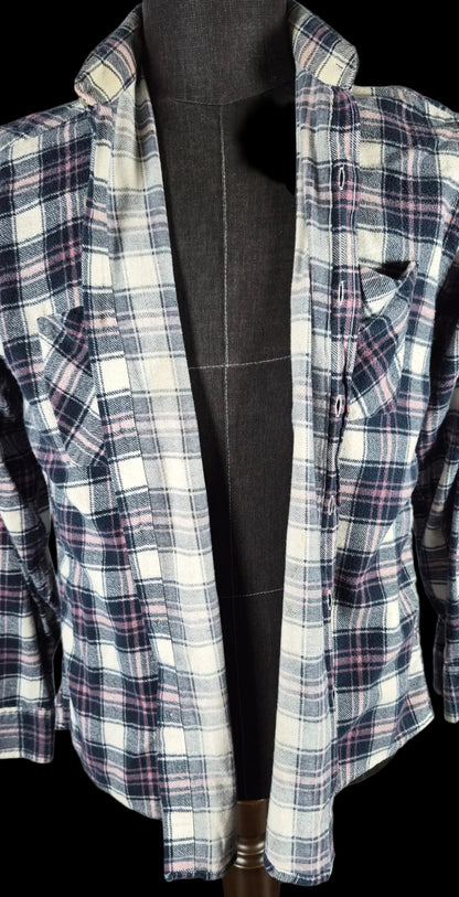 Vintage Lumber Jack Plaid Flannel Shirt Large Made in Yugoslavia