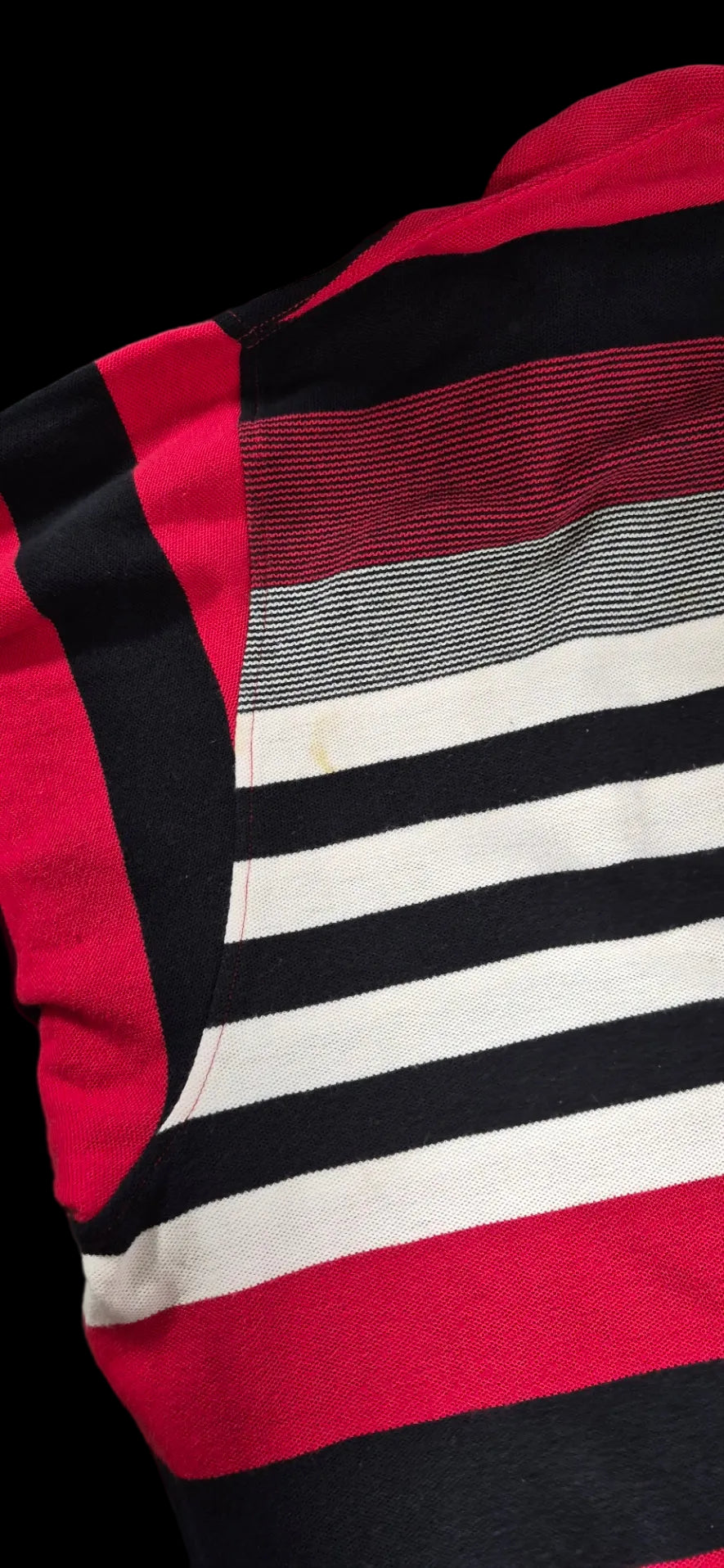 Rocawear 4XLT Striped Polo Shirt – Red Black White Y2K Hip Hop