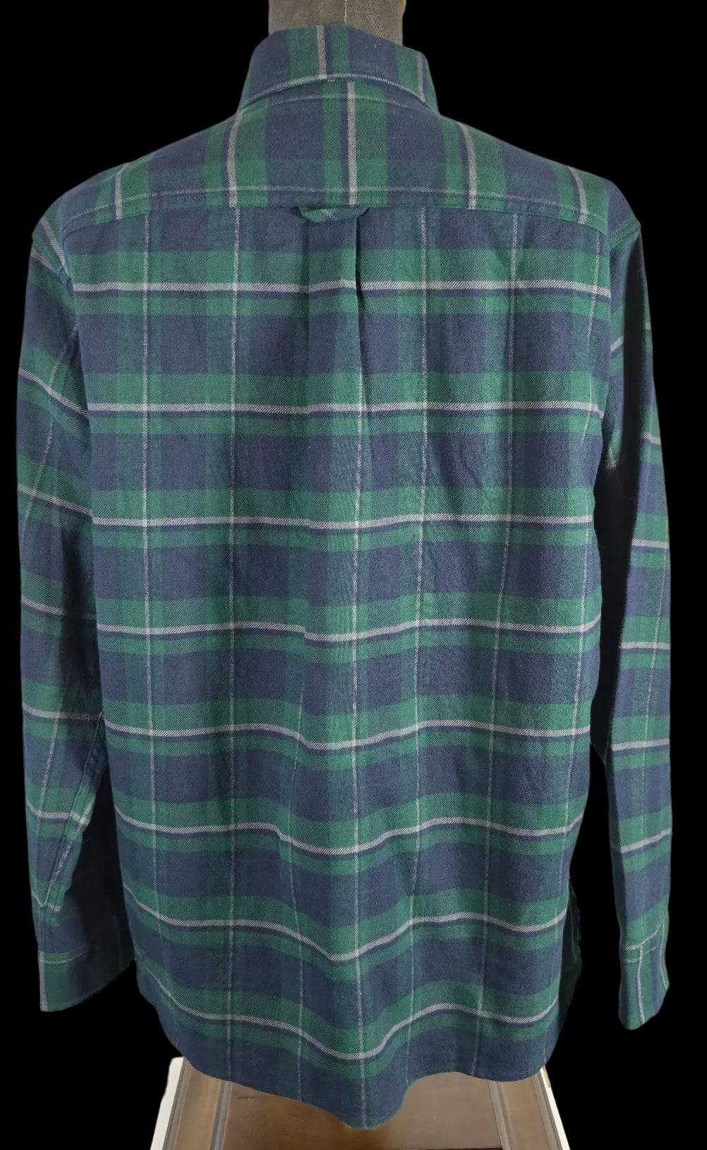 Jachs Heritage Flannel Shirt XXL Green Navy Plaid 100% Cotton
