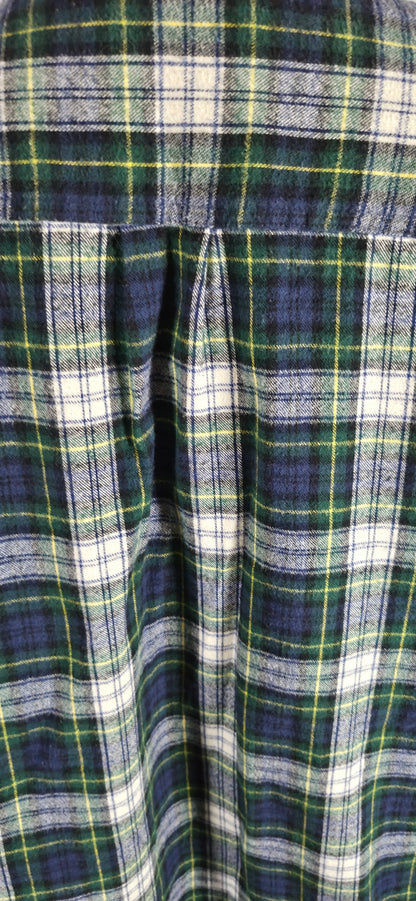 L.L.Bean Scotch Plaid Flannel Shirt XXL Tall Traditional Fit 100% Cotton