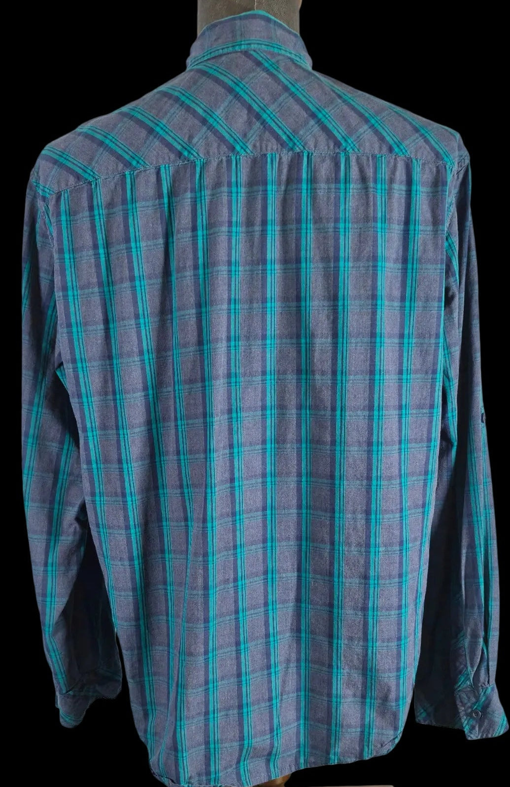 Marc Ecko Cut & Sew Plaid Button-Up Shirt – Men’s XL Y2K Streetwear