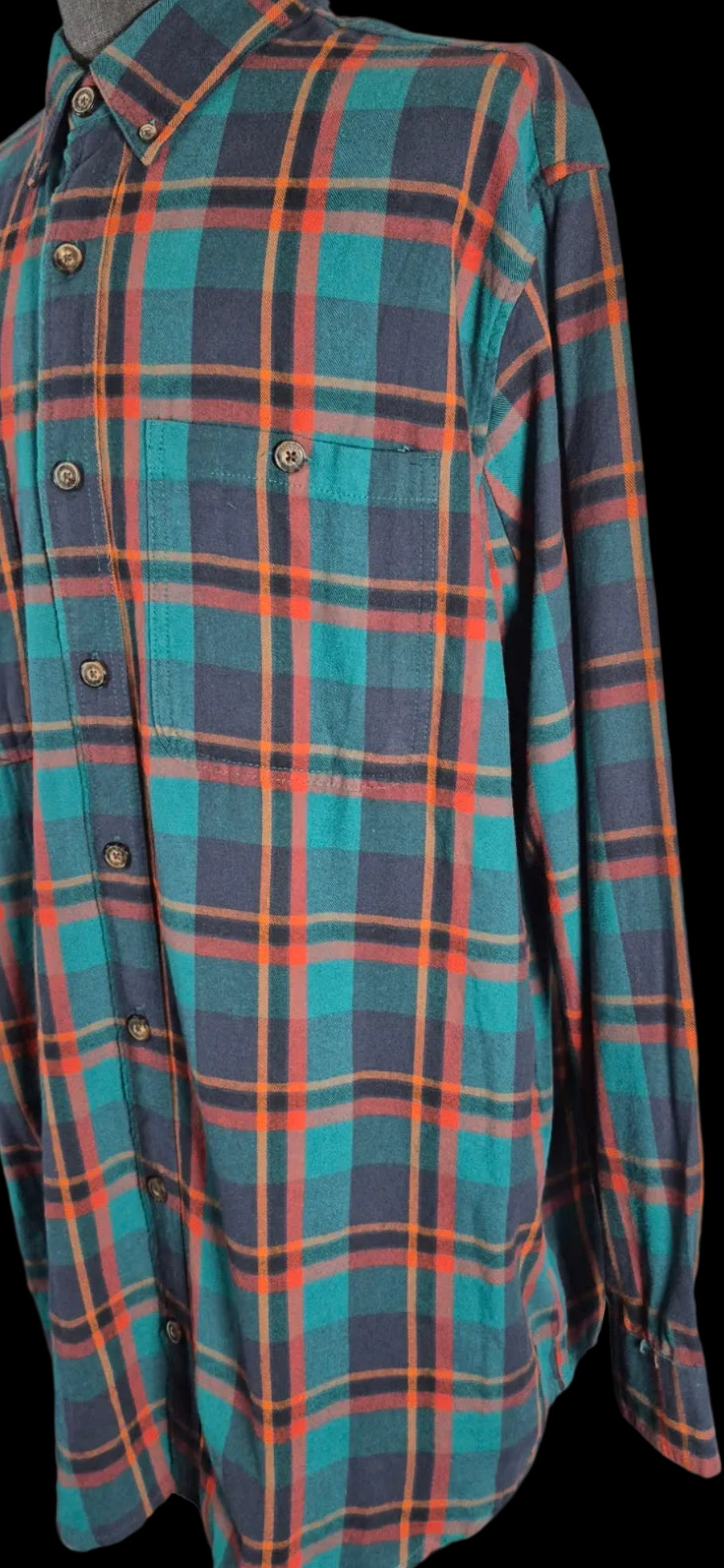 Duluth Trading Co. Plaid Flannel Shirt XL Tall Relaxed Fit