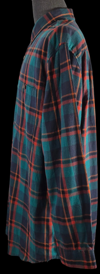 Duluth Trading Co. Plaid Flannel Shirt XL Tall Relaxed Fit
