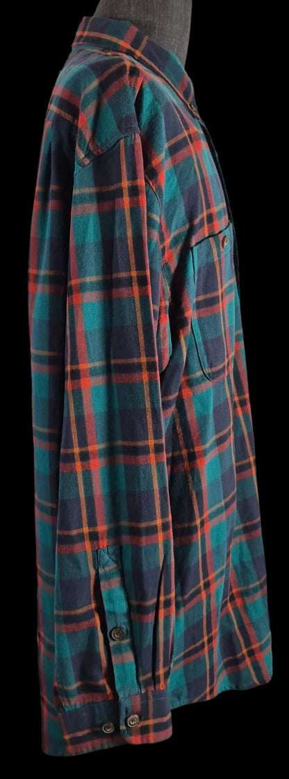 Duluth Trading Co. Plaid Flannel Shirt XL Tall Relaxed Fit