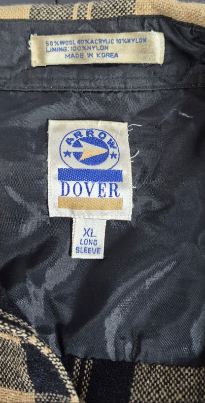 Vintage Arrow Dover Wool Blend Flannel Shirt Jacket Men’s XL Made in Korea