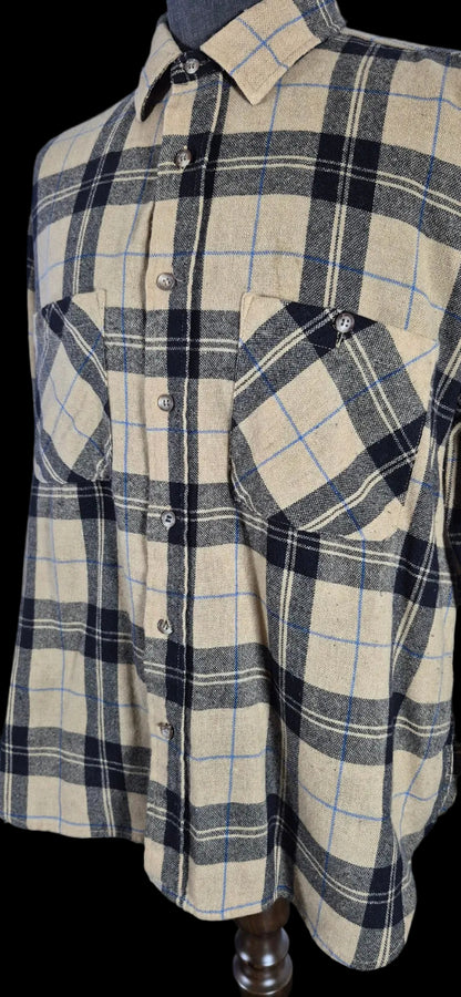 Vintage Arrow Dover Wool Blend Flannel Shirt Jacket Men’s XL Made in Korea