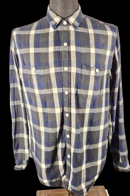J.Crew Sportsman’s Outfitter Men’s Large Plaid Flannel Shirt 100% Cotton
