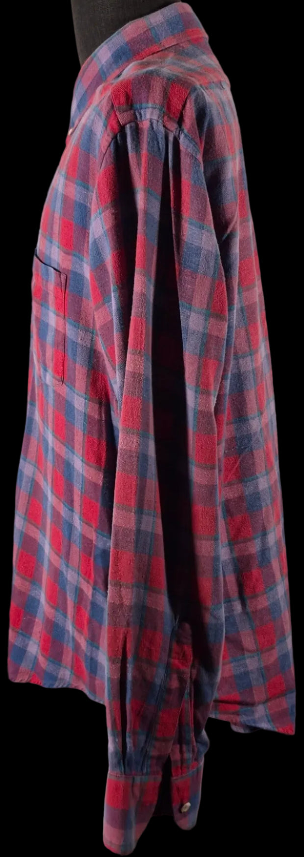 Carl Michaels Men’s Large Plaid Flannel Shirt Hong Kong 100% Cotton