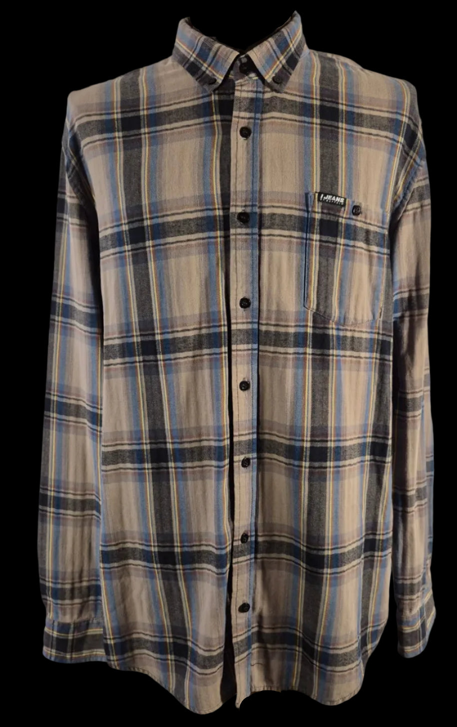 Buffalo I Jeans Men’s XXL Plaid Flannel Shirt – 100% Cotton Button Down