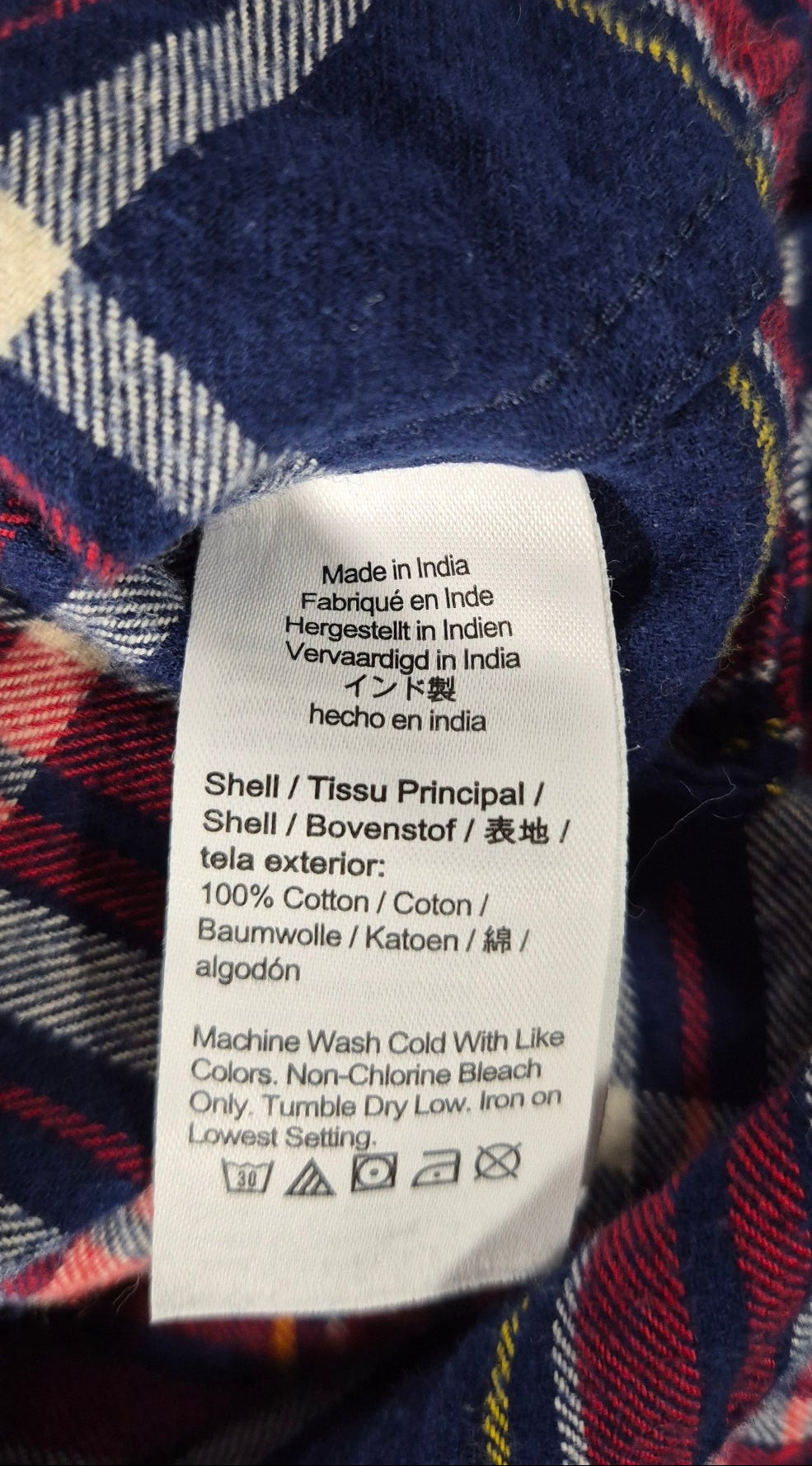 J.Crew Men’s Large Classic Fit Tartan Plaid Flannel Shirt – 100% Cotton