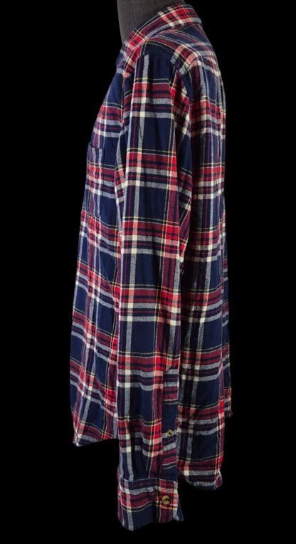 J.Crew Men’s Large Classic Fit Tartan Plaid Flannel Shirt – 100% Cotton