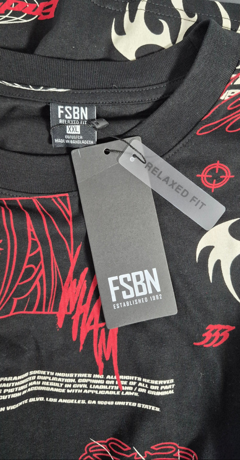 FSBN “End Times” Anime Graphic Tee — Black XXL | New With Tags