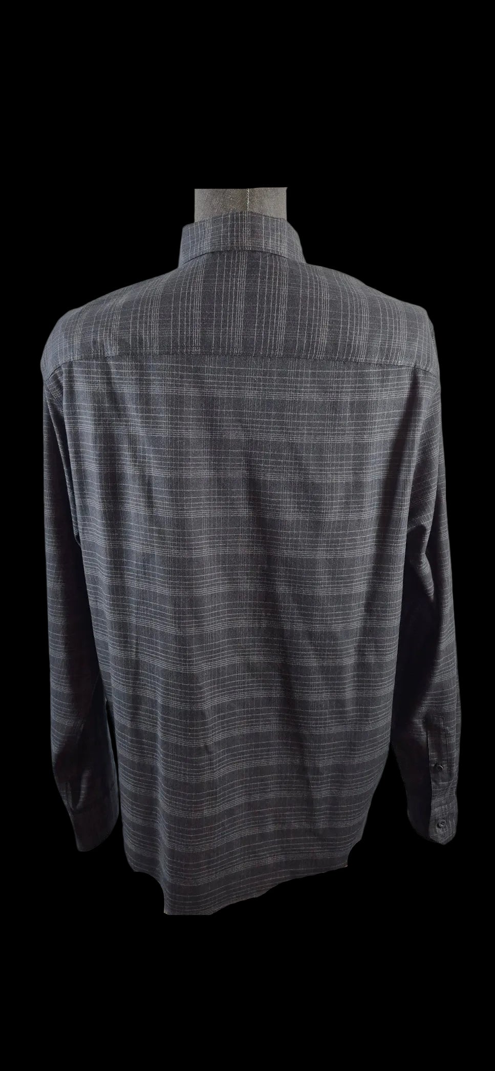 Mack Weldon Men’s XL Gray Plaid Performance Shirt Coolmax Thermolite Merino Wool