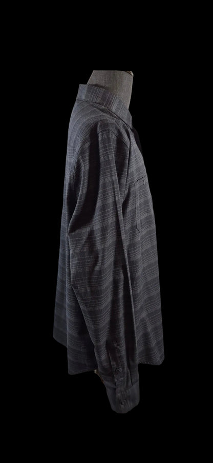 Mack Weldon Men’s XL Gray Plaid Performance Shirt Coolmax Thermolite Merino Wool