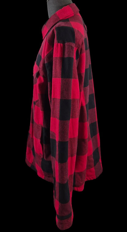 Smith’s Workwear Buffalo Plaid Shacket Men’s Large NWT Red Black Cotton