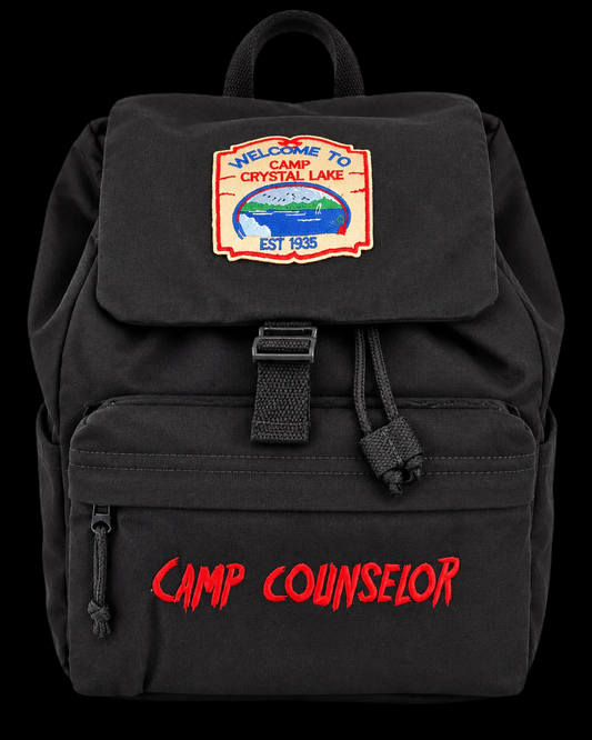 Camp Crystal Lake Camp Counselor Canvas Backpack – Black | Friday the 13th Inspired