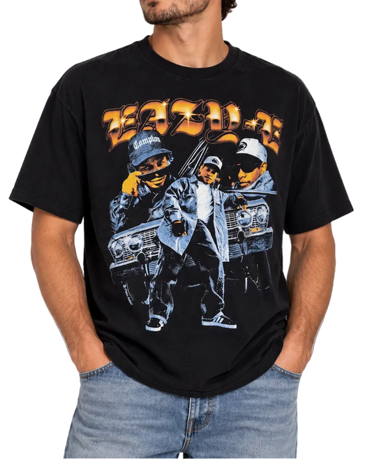 Eazy-E Graphic T-Shirt Men’s XL Black Hip Hop Rap Tee Compton NWA Style