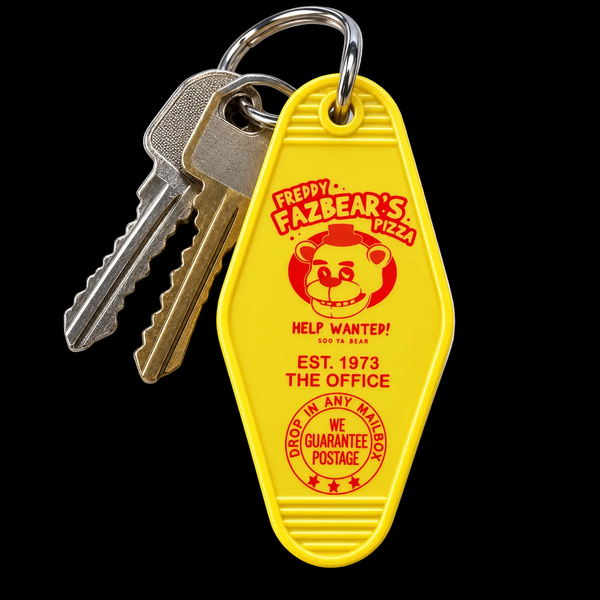 Freddy Fazbear's Pizza Retro Motel Keychain | FNAF Inspired