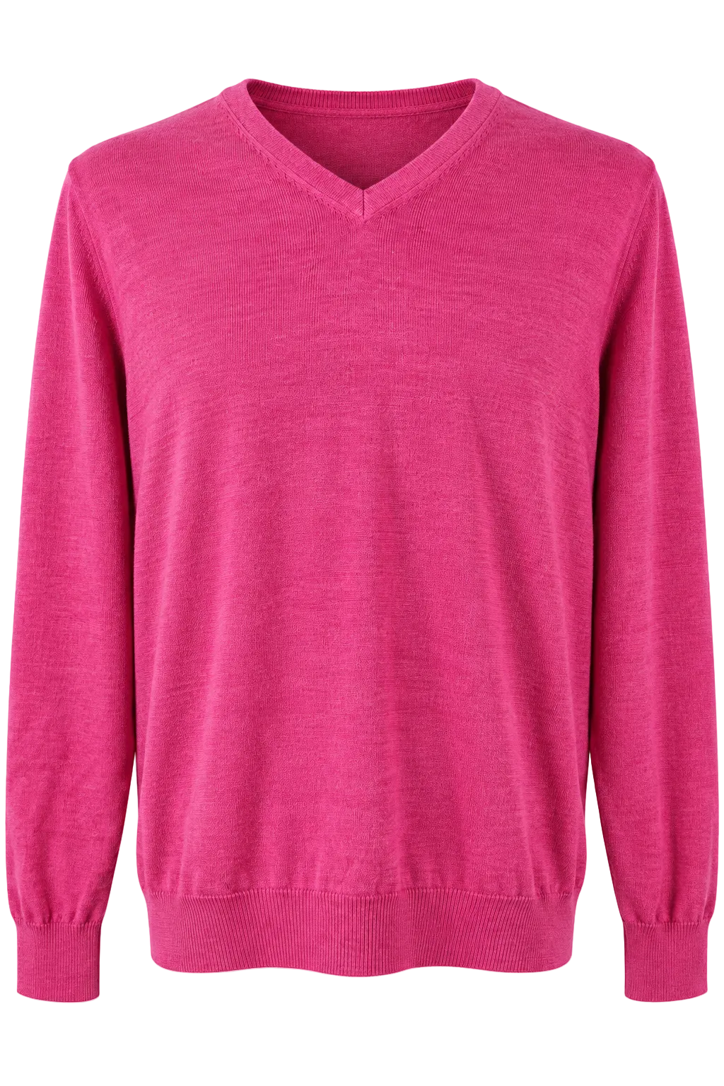 Vintage Fairway & Greene Merino Wool V-Neck Sweater — Berry Pink | Large