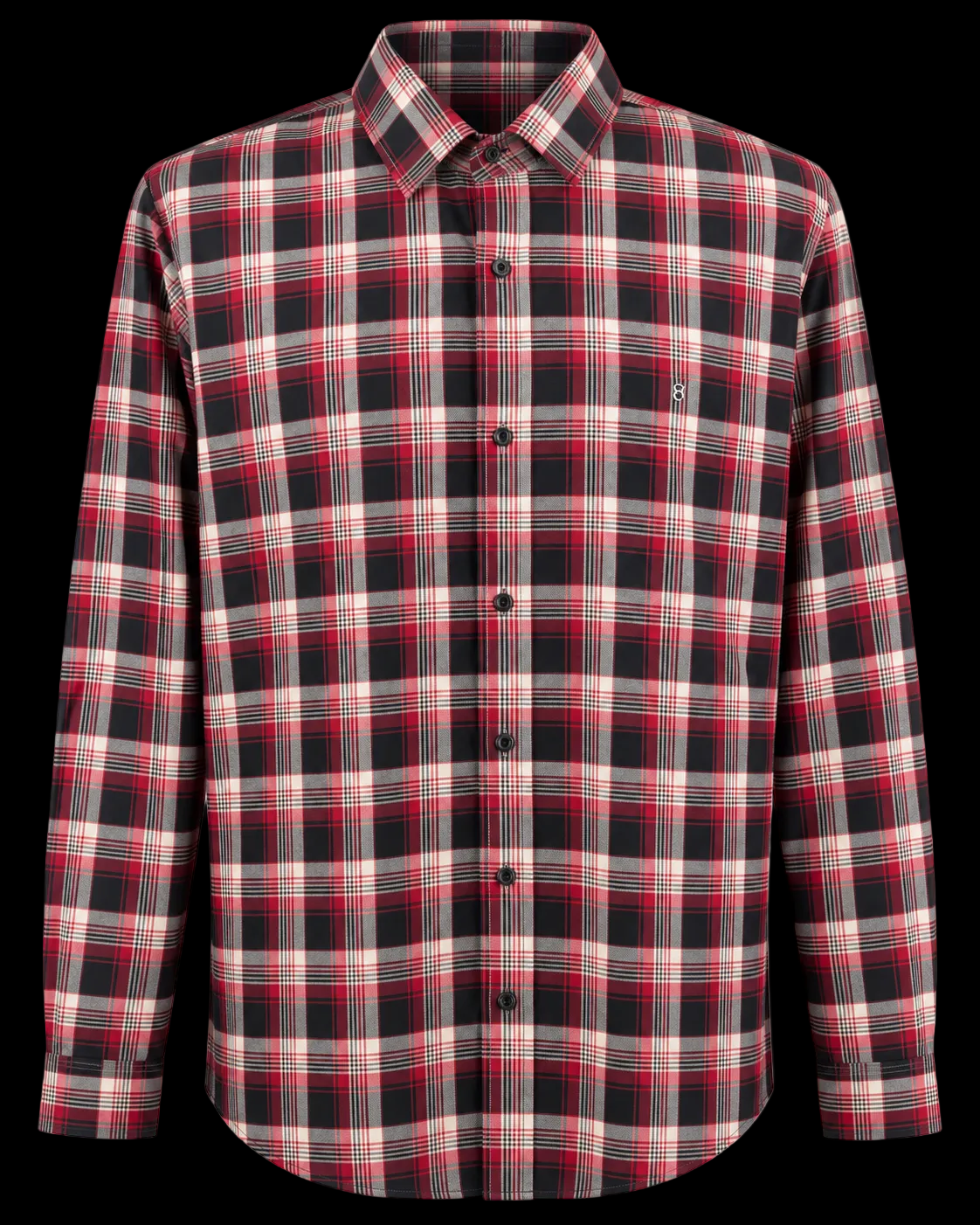 Victorinox Swiss Army XXL Tailored Fit Plaid Shirt Cotton Cashmere Red Black
