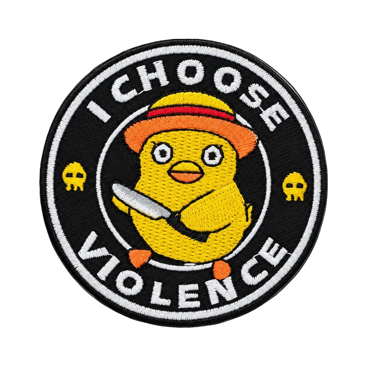I Choose Violence Chick Embroidered Iron-On Patch