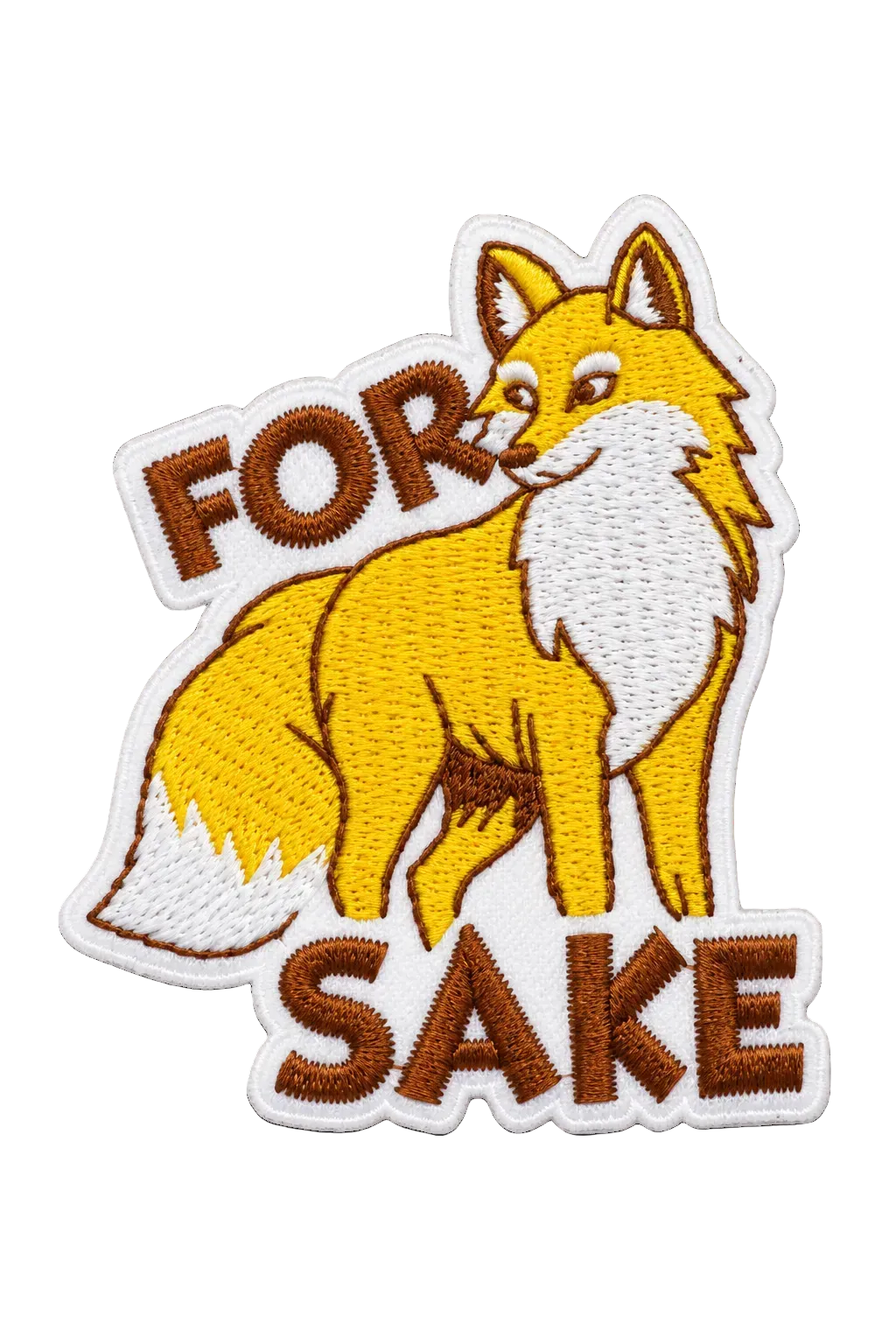 For Fox Sake Embroidered Iron-On Patch