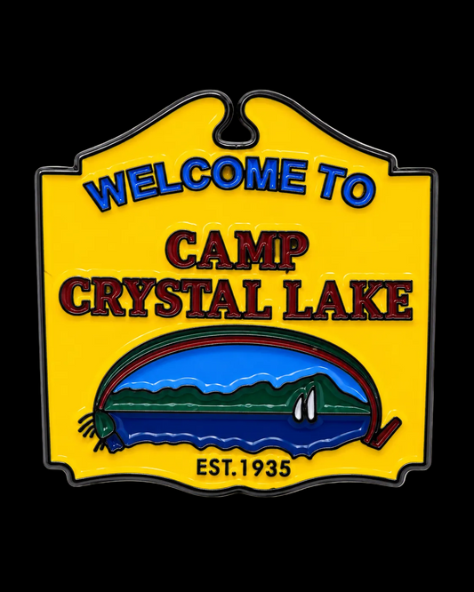 Camp Crystal Lake Retro Horror Enamel Pin