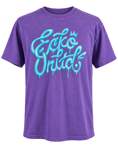 Ecko Unltd Men’s Large Purple Graphic T-Shirt Y2K Streetwear